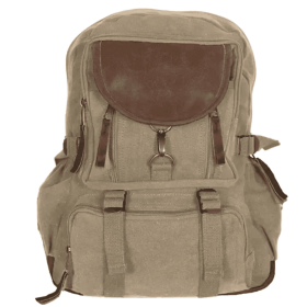 Retro Parisian City Daypack - Khaki