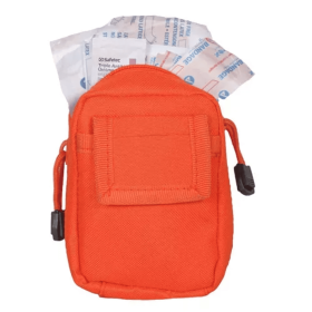 Small 1st Aid Pouch With Contents - Safety Orange