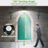 Solar Powered Wall Lights 128 LEDs Motion Sensor Lamp IP65 Waterproof Dusk to Dawn Sensor Light w/ 3 Light Modes Remote Control for Front Door Deck