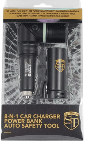 8-N-1 Car Charger Power Bank Auto Safety Tool