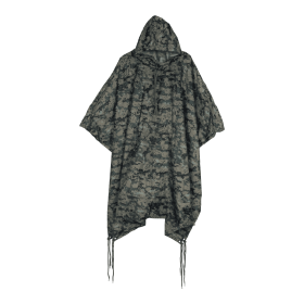 RIPSTOP PONCHO (Color: DIGITAL WOODLAND, size: 88" x 57")
