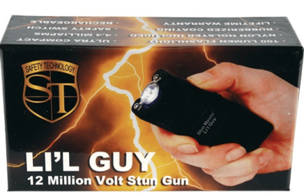 Stun Master Lil Guy 60,000,000 Volts Stun Gun W/Flashlight And Nylon Holster (Color: Black)