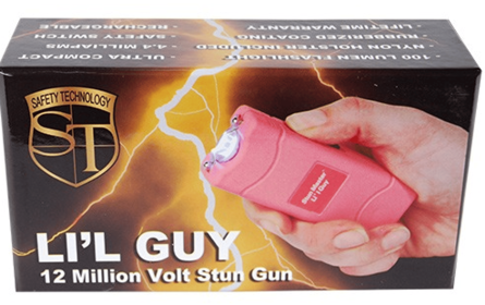 Stun Master Lil Guy 60,000,000 Volts Stun Gun W/Flashlight And Nylon Holster (Color: Pink)