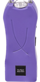 Rechargeable Runt 80,000,000 Volt Stun Gun With Flashlight And Wrist Strap Disable Pin (Color: Purple)