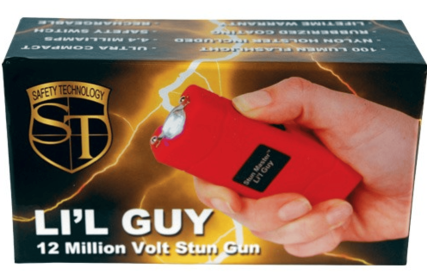 Stun Master Lil Guy 60,000,000 Volts Stun Gun W/Flashlight And Nylon Holster (Color: Red)