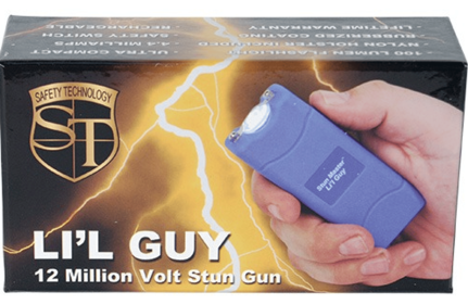 Stun Master Lil Guy 60,000,000 Volts Stun Gun W/Flashlight And Nylon Holster (Color: Blue)