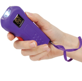 Trigger 75,000,000 Stun Gun Flashlight With Disable Pin (Color: Purple)