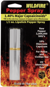 Wildfire 1.4% Mc Lipstick Pepper Spray (Color: Silver)