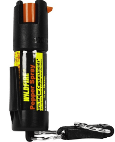 Wildfire 1.4% Mc 1/2 Oz Pepper Spray Leatherette Holster And Quick Release Keychain (Color: Black)