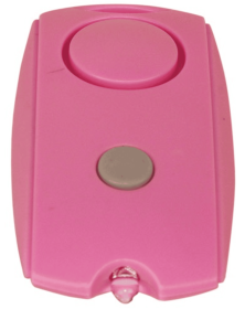 Mini Personal Alarm With Led Flashlight And Belt Clip (Color: Pink)