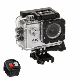 4K Waterproof All Digital UHD WiFi Camera + RF Remote And Accessories (Color: Silver)